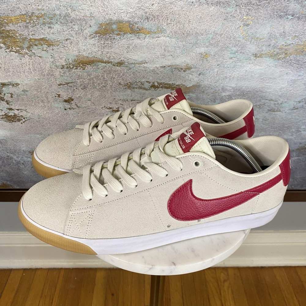 Nike SB Zoom Blazer Low GT Shoes Mens Size 12 White Red Sneakers 704939-105